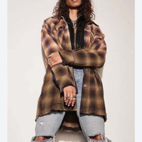 We The Free Anneli Plaid Shirt Jacket XL - Picture 3 of 11